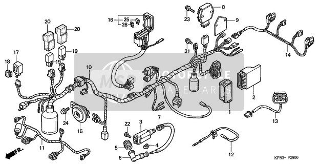 Honda NSS250 2003 Wire Harness for a 2003 Honda NSS250